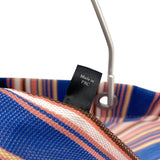 マルニ MARNI フラワーカフェストライプバッグ ブルー・ピンク ナイロン レディース その他バッグ