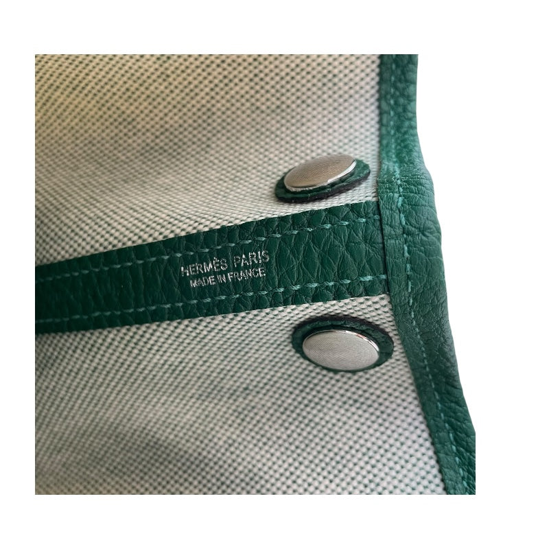 エルメス HERMES ネオガーデン23 K刻印　(2025年製) ヴェールモワイヤン　シルバー金具 ネゴンダ・トワル レディース ハンドバッグ