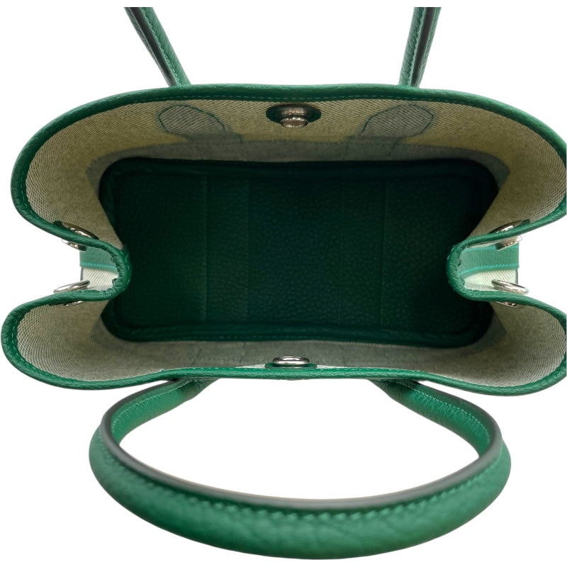 エルメス HERMES ネオガーデン23 K刻印　(2025年製) ヴェールモワイヤン　シルバー金具 ネゴンダ・トワル レディース ハンドバッグ