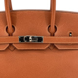 エルメス HERMES バーキン35 □J刻 ブリック SV金具 ヴァッシュリエジュ レディース ハンドバッグ