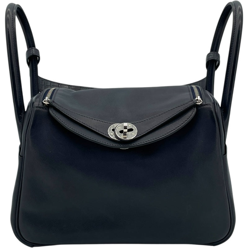 エルメス HERMES リンディ26 タッチ Y刻 ブルーインディゴ SV金具 スイフト・ニロティカスマット レディース ハンドバッグ