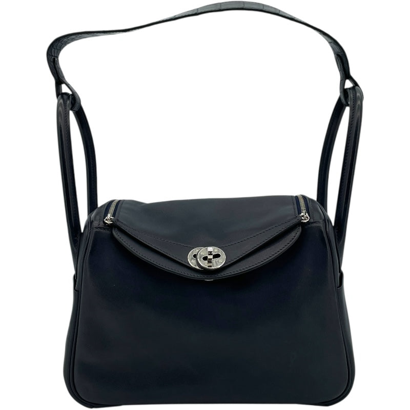 エルメス HERMES リンディ26 タッチ Y刻 ブルーインディゴ SV金具 スイフト・ニロティカスマット レディース ハンドバッグ