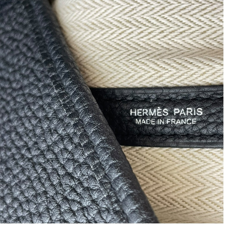 エルメス HERMES ガーデンパーティーPM C刻 ブラック SV金具 ネゴンダ レディース ハンドバッグ