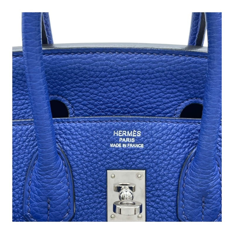 エルメス HERMES バーキン25 □O刻 ブルーエレクトリック SV金具 トゴ レディース ハンドバッグ