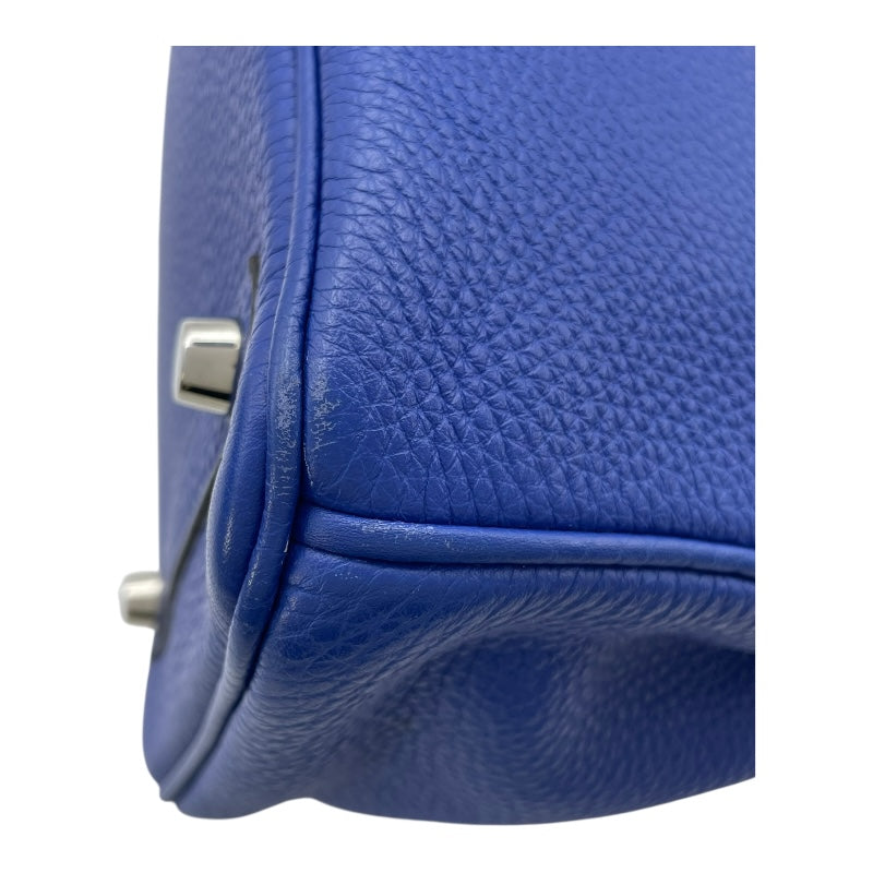 エルメス HERMES バーキン25 □O刻 ブルーエレクトリック SV金具 トゴ レディース ハンドバッグ