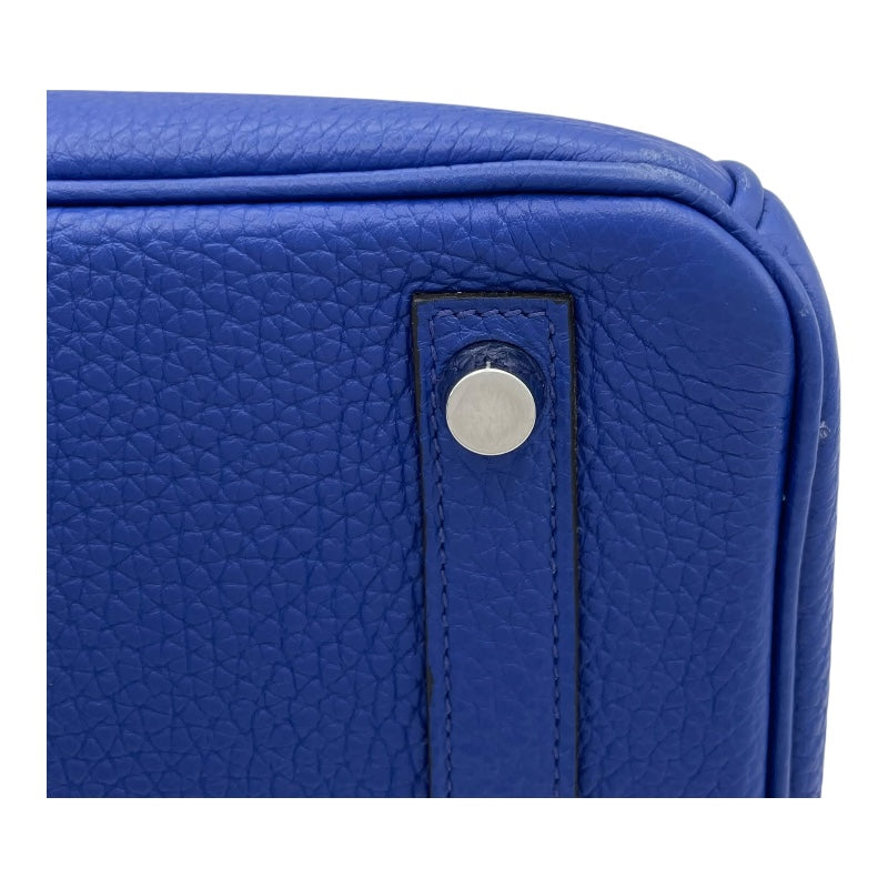 エルメス HERMES バーキン25 □O刻 ブルーエレクトリック SV金具 トゴ レディース ハンドバッグ