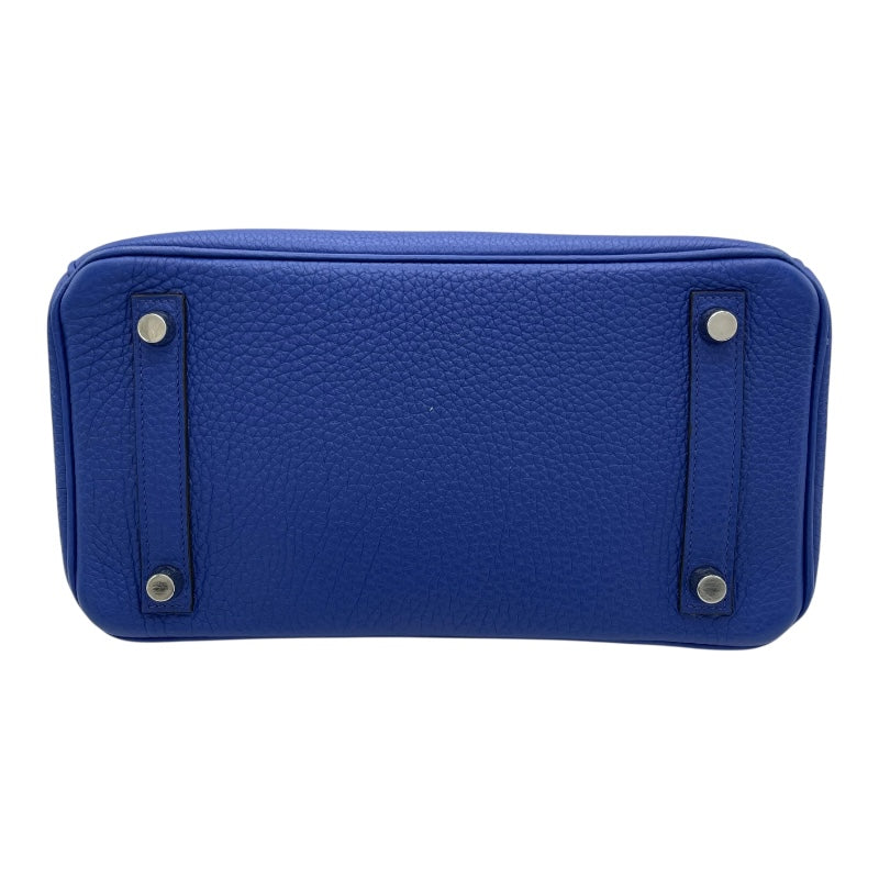 エルメス HERMES バーキン25 □O刻 ブルーエレクトリック SV金具 トゴ レディース ハンドバッグ
