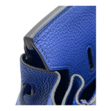 エルメス HERMES バーキン25 □O刻 ブルーエレクトリック SV金具 トゴ レディース ハンドバッグ