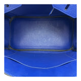 エルメス HERMES バーキン25 □O刻 ブルーエレクトリック SV金具 トゴ レディース ハンドバッグ