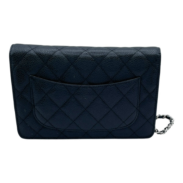 シャネル CHANEL マトラッセチェーン ウォレット A33814 20番台 ブラック SV金具 キャビアスキン レディース ショルダーバッグ