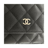 シャネル CHANEL マトラッセチェーン ウォレット A33814 20番台 ブラック SV金具 キャビアスキン レディース ショルダーバッグ