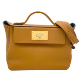 エルメス HERMES ヴァンキャトルミニヴェルソ B刻 キャラメル ニューブルージーン GD金具 エバーカラー スイフト レディース ハンドバッグ