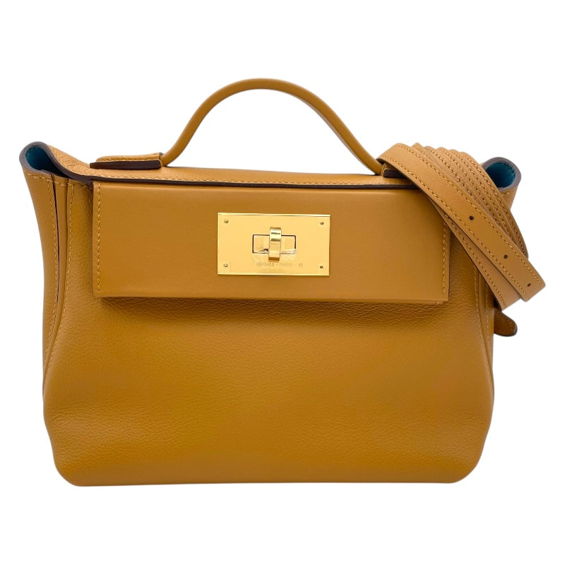 エルメス HERMES ヴァンキャトルミニヴェルソ B刻 キャラメル ニューブルージーン GD金具 エバーカラー スイフト レディース ハンドバッグ