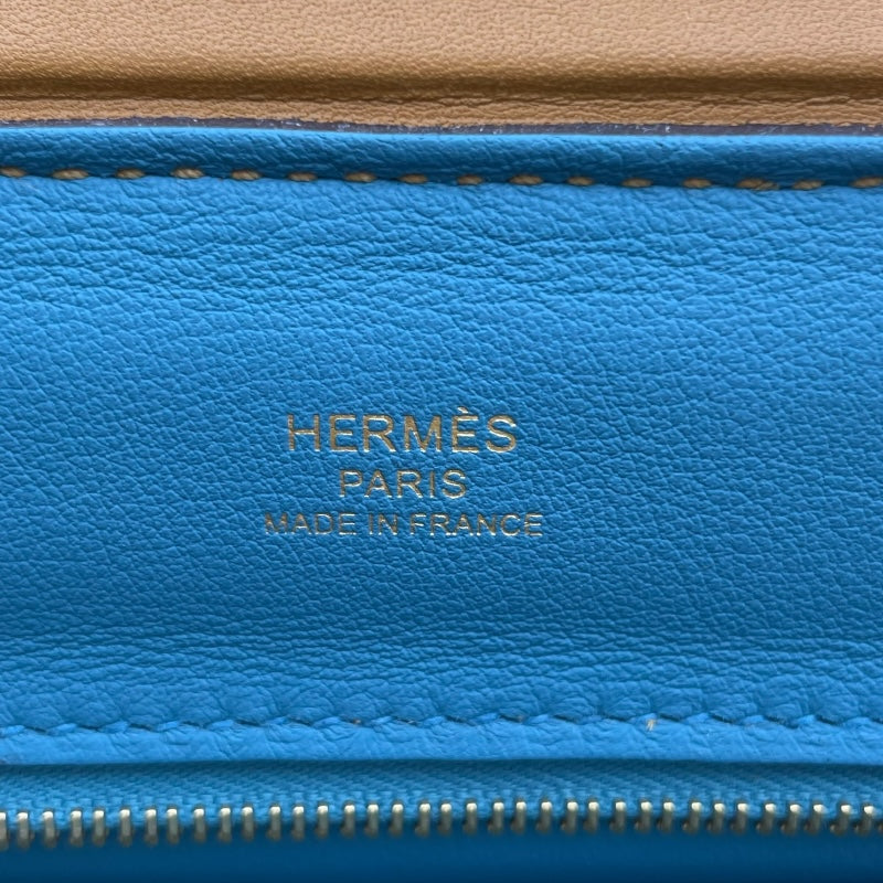 エルメス HERMES ヴァンキャトルミニヴェルソ B刻 キャラメル ニューブルージーン GD金具 エバーカラー スイフト レディース ハンドバッグ