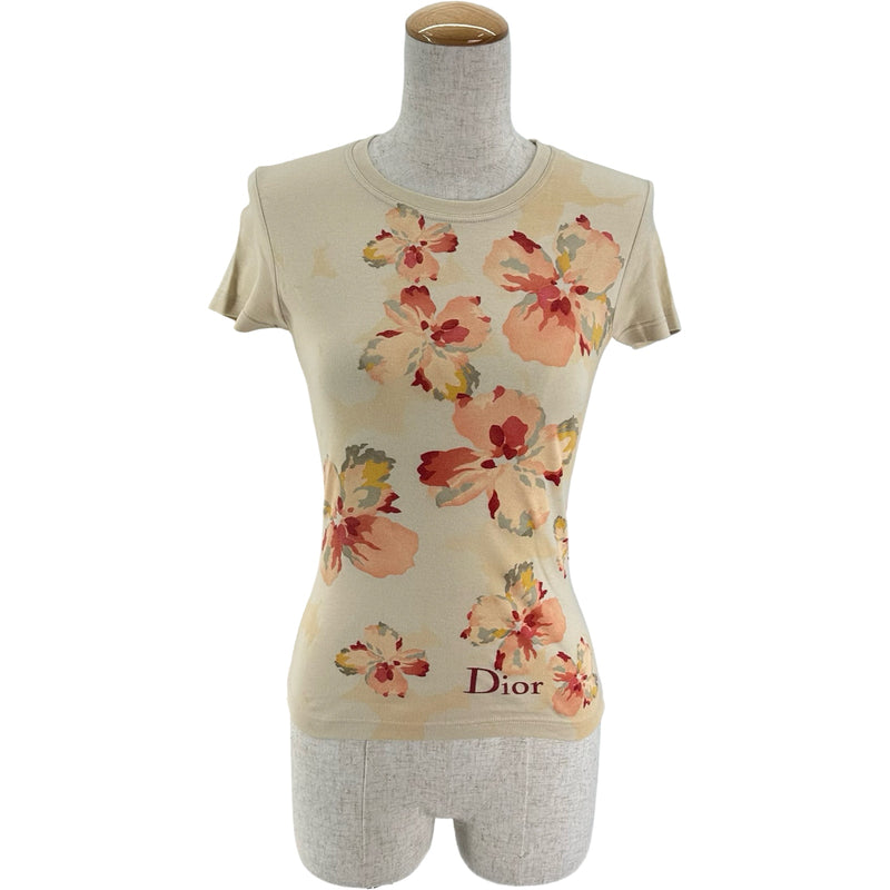 【お値下げ❗️】Christian Dior 花柄プリント 半袖Tシャツ クリスチャン・ディオール Christian Dior 花柄プリント半袖Tシャツ