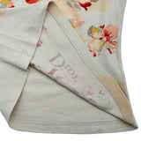 クリスチャン・ディオール Christian Dior 花柄プリント半袖Tシャツ 5H16155201 ベージュ コットン レディース 半袖Ｔシャツ