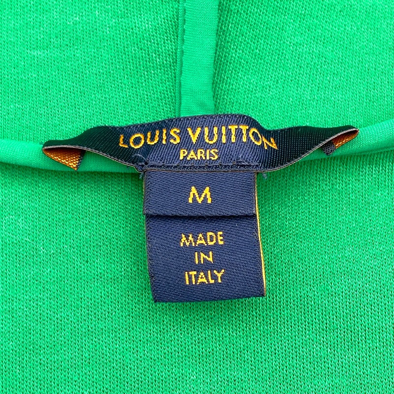 ルイ・ヴィトン LOUIS VUITTON LVスタンプジップパーカー FHST02 グリーン コットン メンズ パーカー