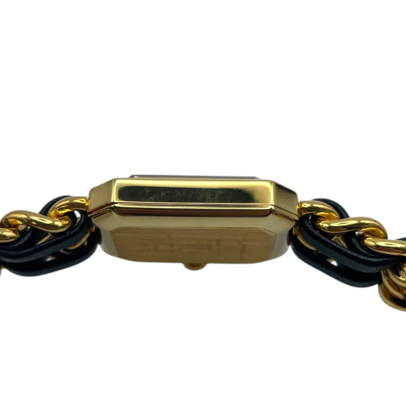 シャネル CHANEL プルミエール S H0001 ブラック GP レディース 腕時計
