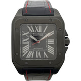 カルティエ Cartier サントス100 カーボンウォッチ LM WSSA0006 ブラック SS（ADLC加工） メンズ 腕時計