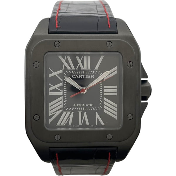 カルティエ Cartier サントス100 カーボンウォッチ LM WSSA0006 ブラック SS（ADLC加工） メンズ 腕時計