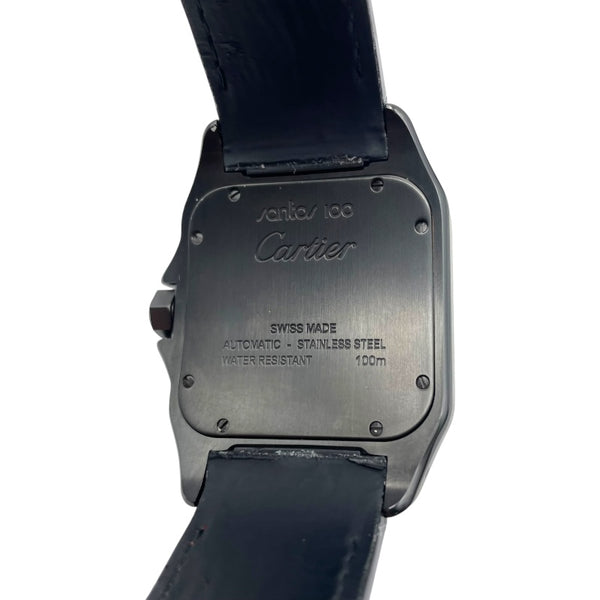 カルティエ Cartier サントス100 カーボンウォッチ LM WSSA0006 ブラック SS（ADLC加工） メンズ 腕時計