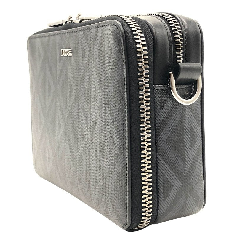 ディオールオム DIOR HOMME メッセンジャーポーチ ブラック×SV金具 CDダイヤモンド/メタル メンズ ショルダーバッグ