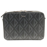 ディオールオム DIOR HOMME メッセンジャーポーチ ブラック×SV金具 CDダイヤモンド/メタル メンズ ショルダーバッグ