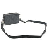 ディオールオム DIOR HOMME メッセンジャーポーチ ブラック×SV金具 CDダイヤモンド/メタル メンズ ショルダーバッグ