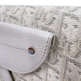 クリスチャン・ディオール Christian Dior サドルボディバッグ ホワイト　シルバー金具 キャンバス/レザー メンズ ボディバッグ
