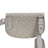 クリスチャン・ディオール Christian Dior サドルボディバッグ ホワイト　シルバー金具 キャンバス/レザー メンズ ボディバッグ