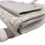 クリスチャン・ディオール Christian Dior サドルボディバッグ ホワイト　シルバー金具 キャンバス/レザー メンズ ボディバッグ