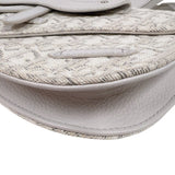 クリスチャン・ディオール Christian Dior サドルボディバッグ ホワイト　シルバー金具 キャンバス/レザー メンズ ボディバッグ