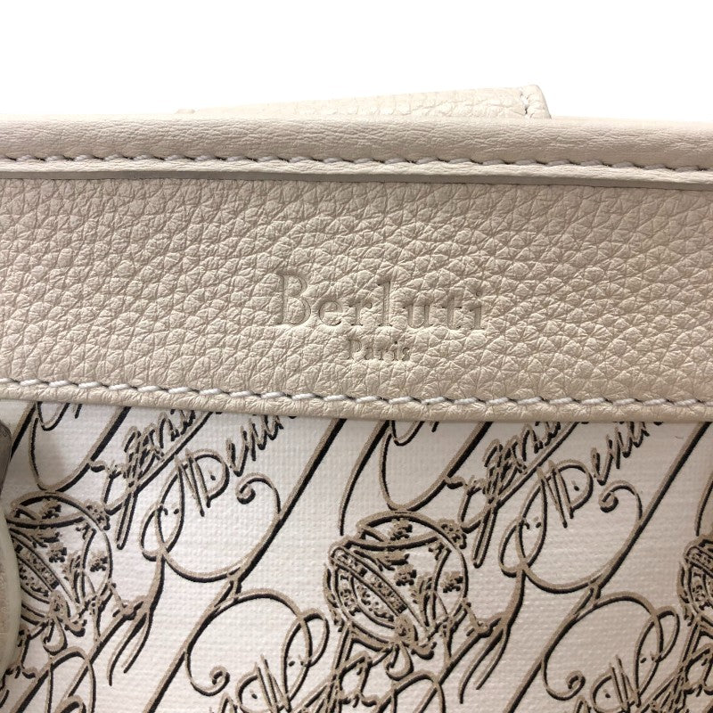 ベルルッティ Berluti トゥジュールXS カリグラフィ 日本限定モデル ホワイト トワルマルブフレザー メンズ トートバッグ
