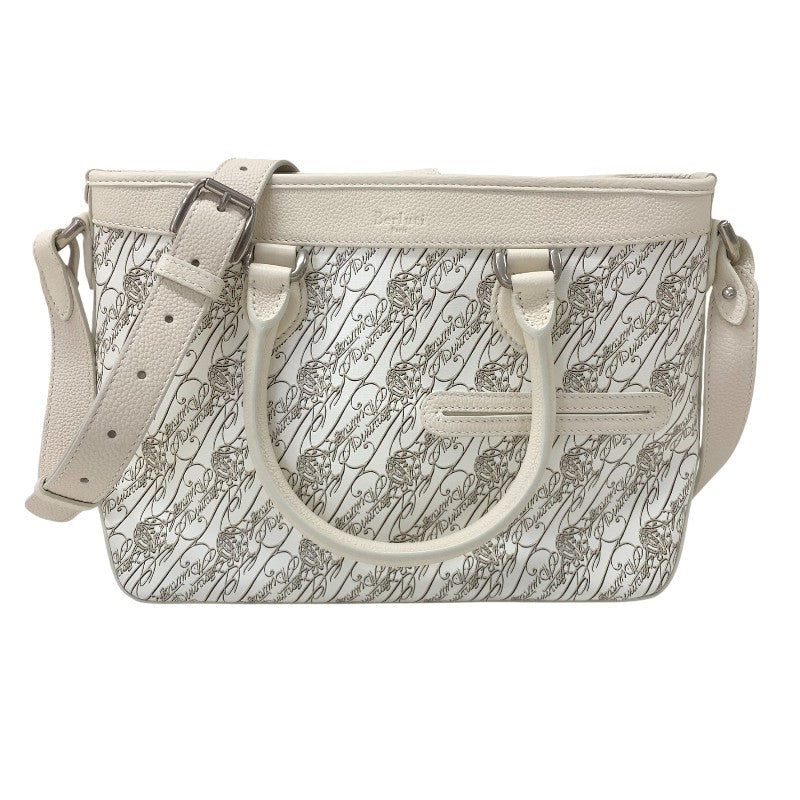 ベルルッティ Berluti トゥジュールXS カリグラフィ 日本限定モデル ホワイト トワルマルブフレザー メンズ トートバッグ