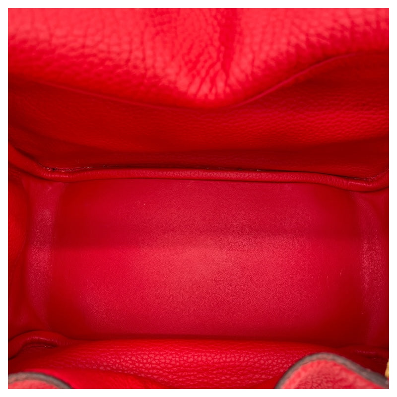 エルメス HERMES リンディ26 D刻 ルージュクー GD金具 トリヨンクレマンス レディース ショルダーバッグ