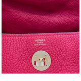 エルメス HERMES リンディ26 D刻 ルージュクー GD金具 トリヨンクレマンス レディース ショルダーバッグ