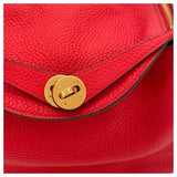 エルメス HERMES リンディ26 D刻 ルージュクー GD金具 トリヨンクレマンス レディース ショルダーバッグ