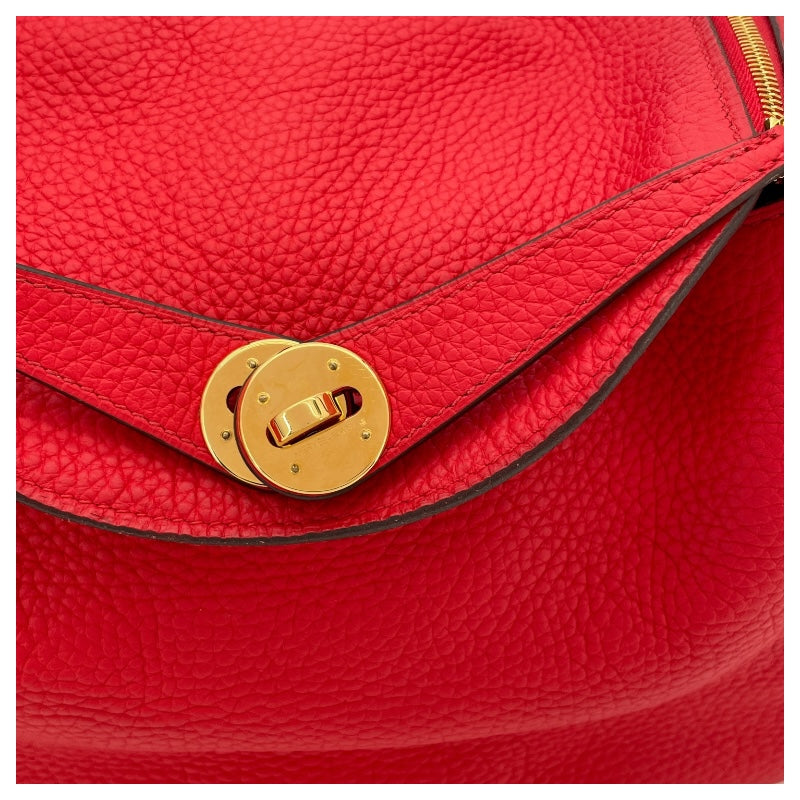 エルメス HERMES リンディ26 D刻 ルージュクー GD金具 トリヨンクレマンス レディース ショルダーバッグ