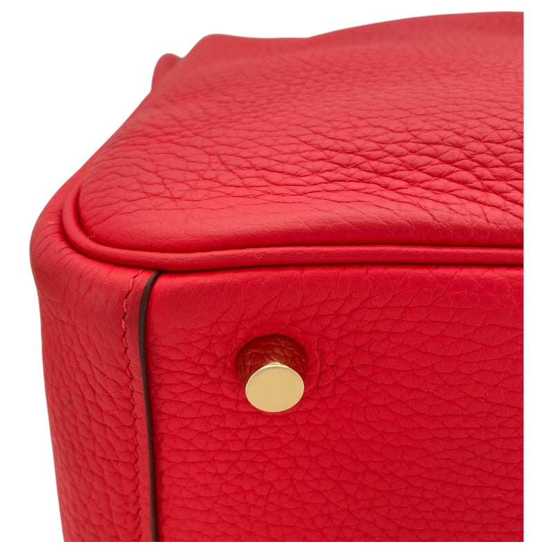 エルメス HERMES リンディ26 D刻 ルージュクー GD金具 トリヨンクレマンス レディース ショルダーバッグ