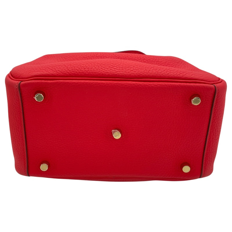 エルメス HERMES リンディ26 D刻 ルージュクー GD金具 トリヨンクレマンス レディース ショルダーバッグ