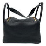 エルメス HERMES リンディ30 U刻 ブラック GD金具 トリヨン レディース ショルダーバッグ