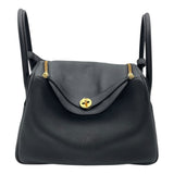 エルメス HERMES リンディ30 U刻 ブラック GD金具 トリヨン レディース ショルダーバッグ