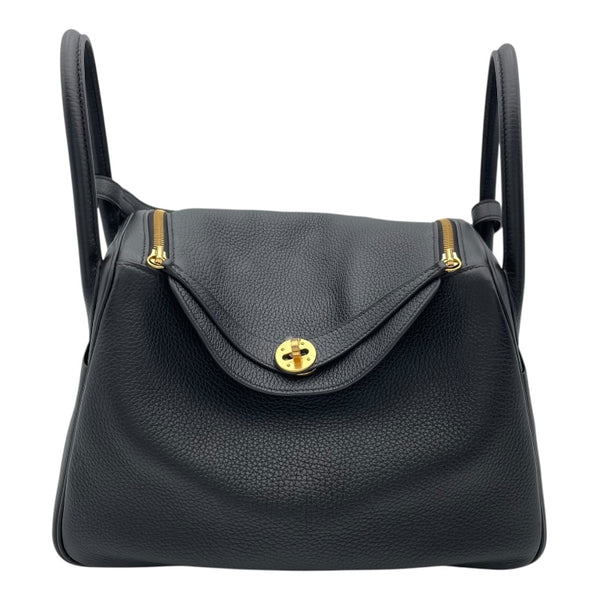 エルメス HERMES リンディ30 U刻 ブラック GD金具 トリヨン レディース ショルダーバッグ