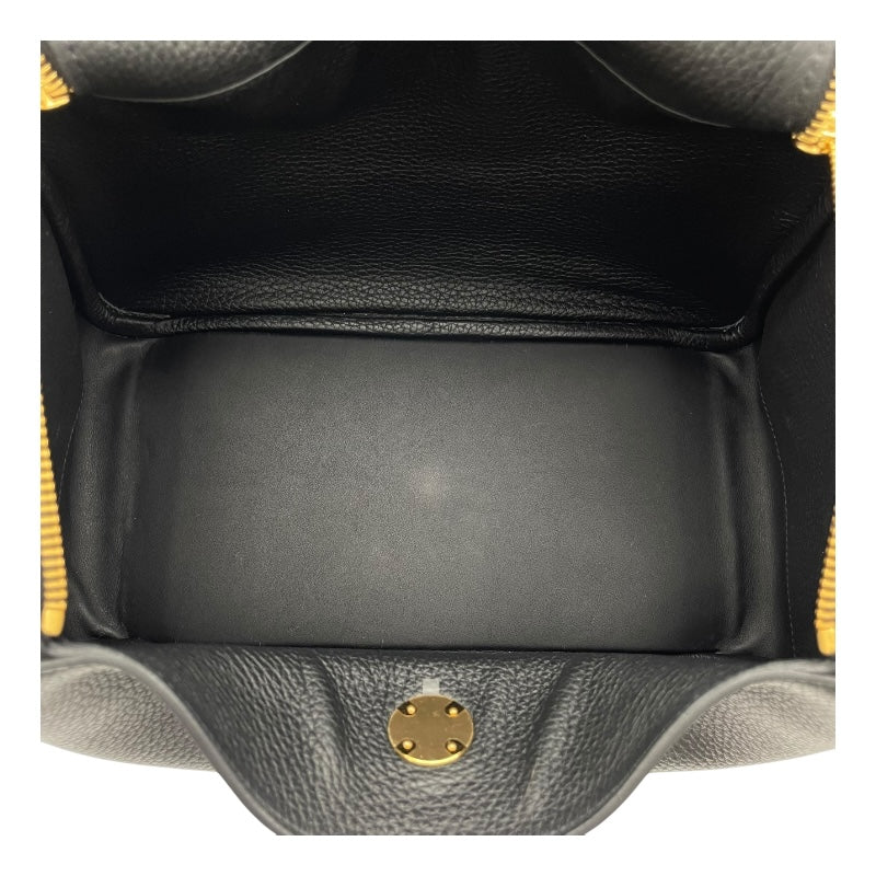 エルメス HERMES リンディ30 U刻 ブラック GD金具 トリヨン レディース ショルダーバッグ