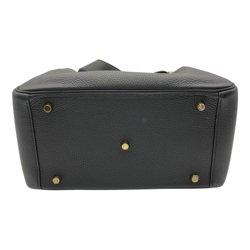 エルメス HERMES リンディ30 U刻 ブラック GD金具 トリヨン レディース ショルダーバッグ