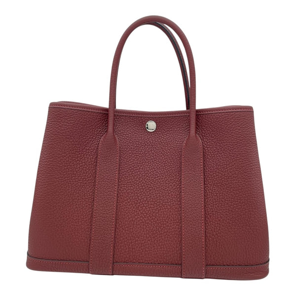 エルメス HERMES ガーデンパーティーTPM W刻 ルージュアッシュ SV金具 ネゴンダ レディース ハンドバッグ