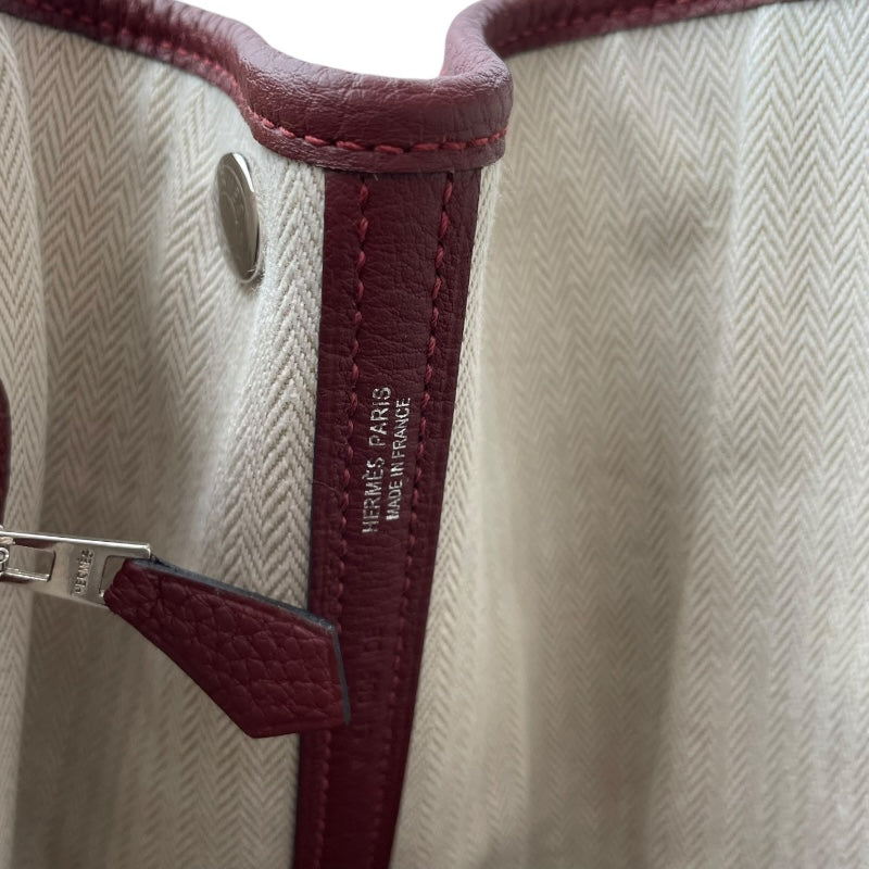 エルメス HERMES ガーデンパーティーTPM W刻 ルージュアッシュ SV金具 ネゴンダ レディース ハンドバッグ