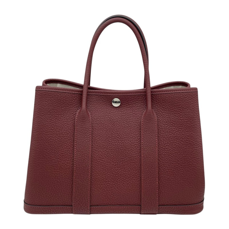 エルメス HERMES ガーデンパーティーTPM W刻 ルージュアッシュ SV金具 ネゴンダ レディース ハンドバッグ