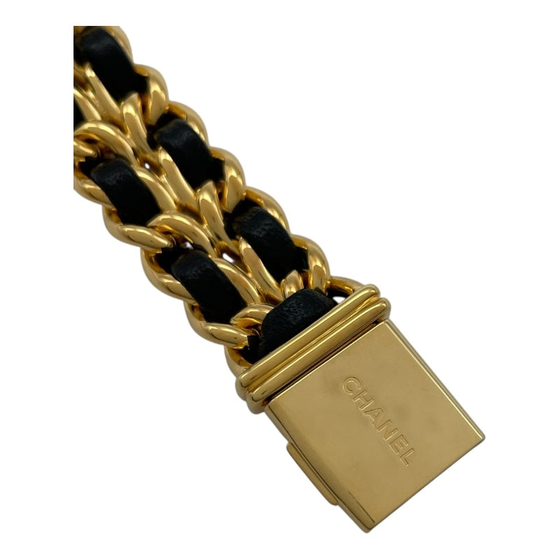 シャネル CHANEL プルミエール S H0001 ブラック GP×革ベルト クオーツ レディース 腕時計
