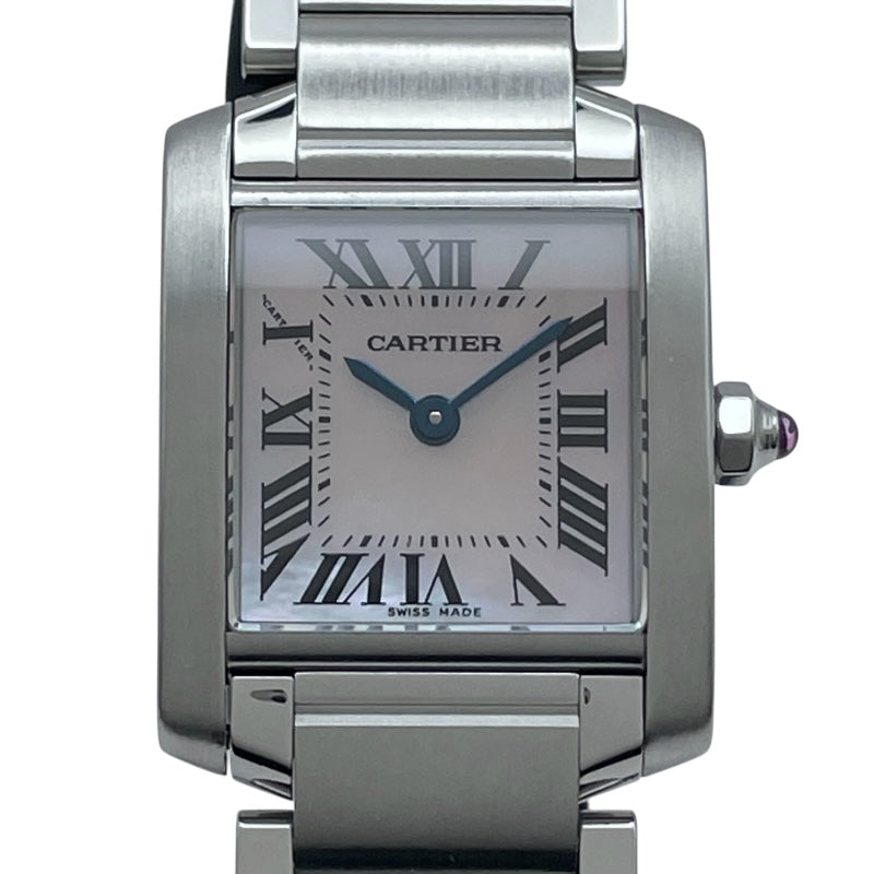 カルティエ Cartier タンク フランセーズ SM ピンクシェル W51028Q3 ピンクシェル SS レディース 腕時計
